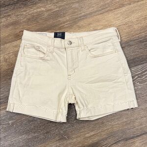 GAP Cream Denim High-Rise Women's Shorts